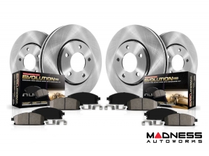 Honda Civic Brake Pads + Rotors - Front + Rear - PowerStop - Semi-Coated Rotors - `06-`11